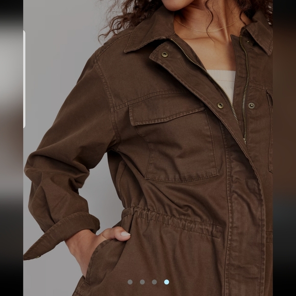 Old Navy Cinched Waist Utility Jacket Canyon Brown - Picture 3 of 16